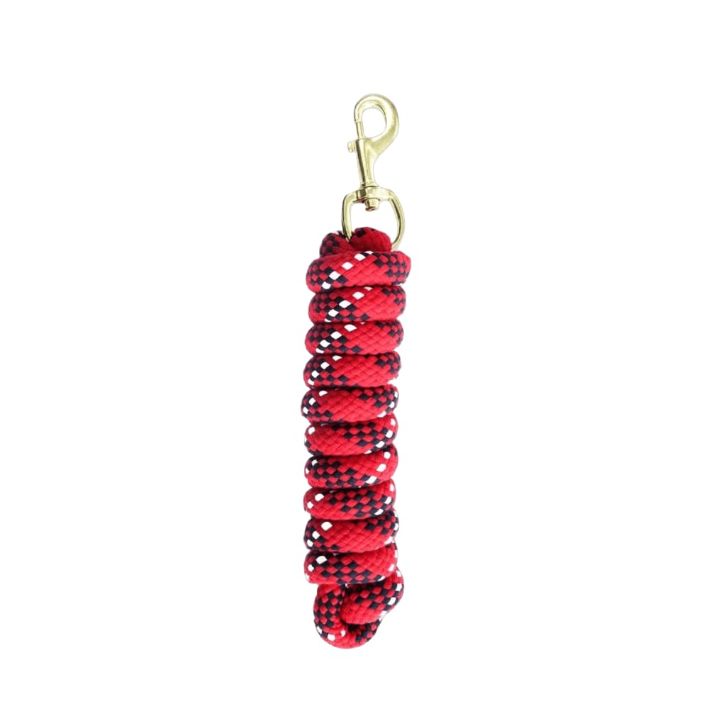 7ft Cotton Double Braided Leadrope Red
