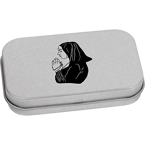 Azeeda 80mm 'Praying Nun' Metal Hinged Tin/Storage Box (TT00131264)