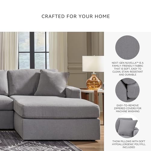 Image of Signature Design by Ashley 5-Piece Modular Sectional with Chaise, Gray
