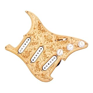 DZDZDZ Chargé Alnico V Pickguard SSS Érable Sculpté Blanc pour Style Pickups De Guitare Pickguard chargé - Les Beatles, Paul McCartney, John Lennon, RIngo Starr, George Harrison DZDZDZ Chargé Alnico V Pickguard SSS Érable Sculpté Blanc pour Style Pickups De Guitare Pickguard chargé – Image 6