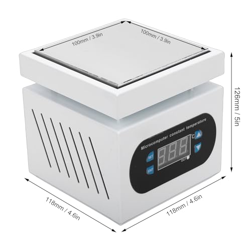 Placa Caliente para Soldar BY1010, Placa de Aluminio de Aviación de 350 W, 100 X 100 Mm, con Calentamiento Eficiente y Control Preciso de Temperatura, para Reparación de Pantalla (EU Plug)