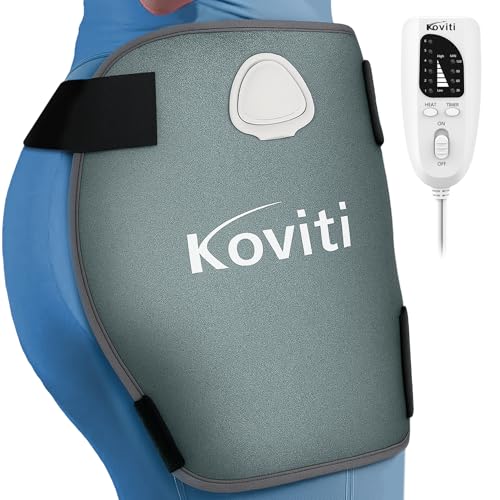Koviti Almohadilla térmica de cadera para aliviar el dolor de ciática, soporte de cadera elegible por la FSA, almohadilla de calor eléctrica para muslos de espalda baja, regalos de terapia física