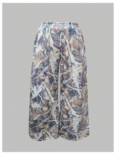 Verdusa Women's Plus Size Elastic Waist Baggy Sweatpants Wide Leg Long Joggers Pants3