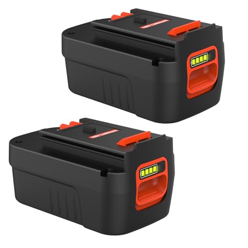 2 Pack 8000mAh hpb18 battery Replacement for black and decker 18v battery HPB18 HPB18-OPE 244760-00 A1718 FS18FL FSB18 FS18HV FS18ID Compatible with Black&Decker 18V Post Style / Rear Mount tools