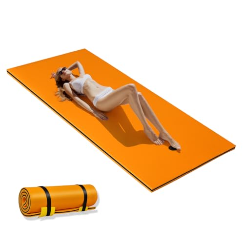 HOMASIS Tapis Flottant en Mousse XPE pour 1/4/6 Personnes, Matelas Flottant Piscine Enroulable, Hamac Adulte pour Bain de Soleil, Activités Nautiques,Mer,...