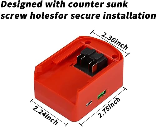 Adaptador USB para batería Milwaukee M18, ideal para cargar móviles en entornos de trabajo 3