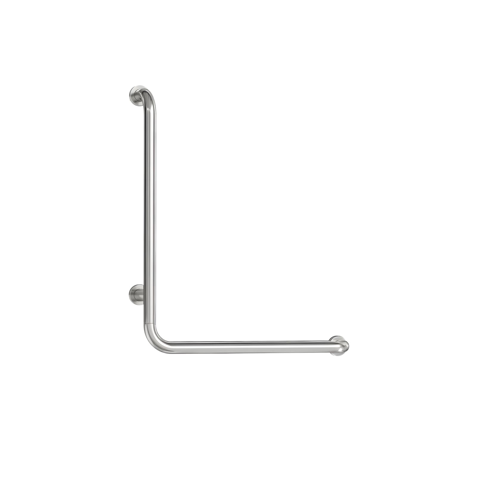 Barra de baño uyoyous, 70x50 cm, asa de seguridad de acero inoxidable, soporta hasta 300 kg, barra de bañera en forma de L vertical derecha, adecuada para personas con discapacidad