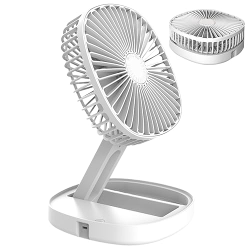 Ruwshuuk Ventilador De Enfriamiento - Circulador De Aire Silencioso | De Refrigeración Multifuncional Plegable Y Desmontable Para Escritorio Oficina Viajes Hogar Camping Y Mesilla