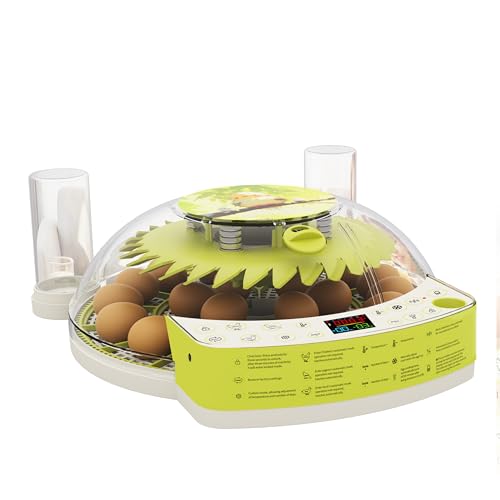 Incubadora para incubar huevos, capacidad de huevos, girador automático de huevos y nuevo sistema de control de humedad de precisión automático, visión clara de 360° para pollo, pato y codorniz