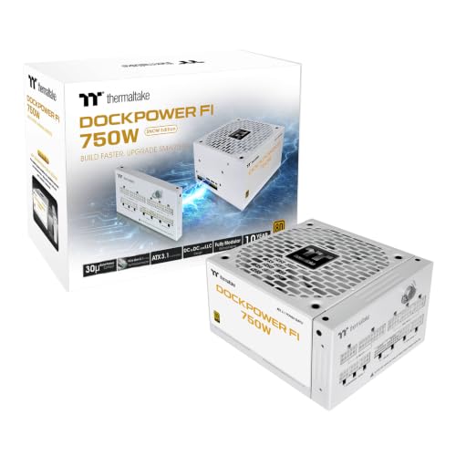 Image of Thermaltake Dockpower FI Snow 750W ATX 3.1 Modular 80+ Gold Power Supply