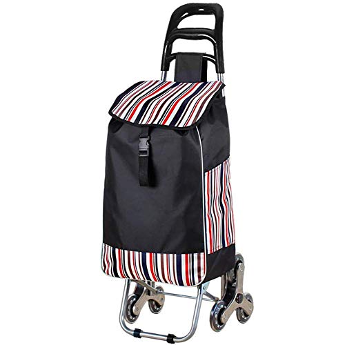 Einkaufstrolley, faltbarer Einkaufswagen auf Rädern, großer und leichter Einkaufstrolley mit abnehmbarer Tasche, max…