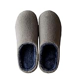 [HAPLUE]スリッパ 室内履き ルームシューズ 暖かい 滑らない 歩きやすい 抗菌衛生 洗濯可 男性と女性ができる 部屋に暖かいスリッパ （28.5cm~29.0cm, ダークグレー）