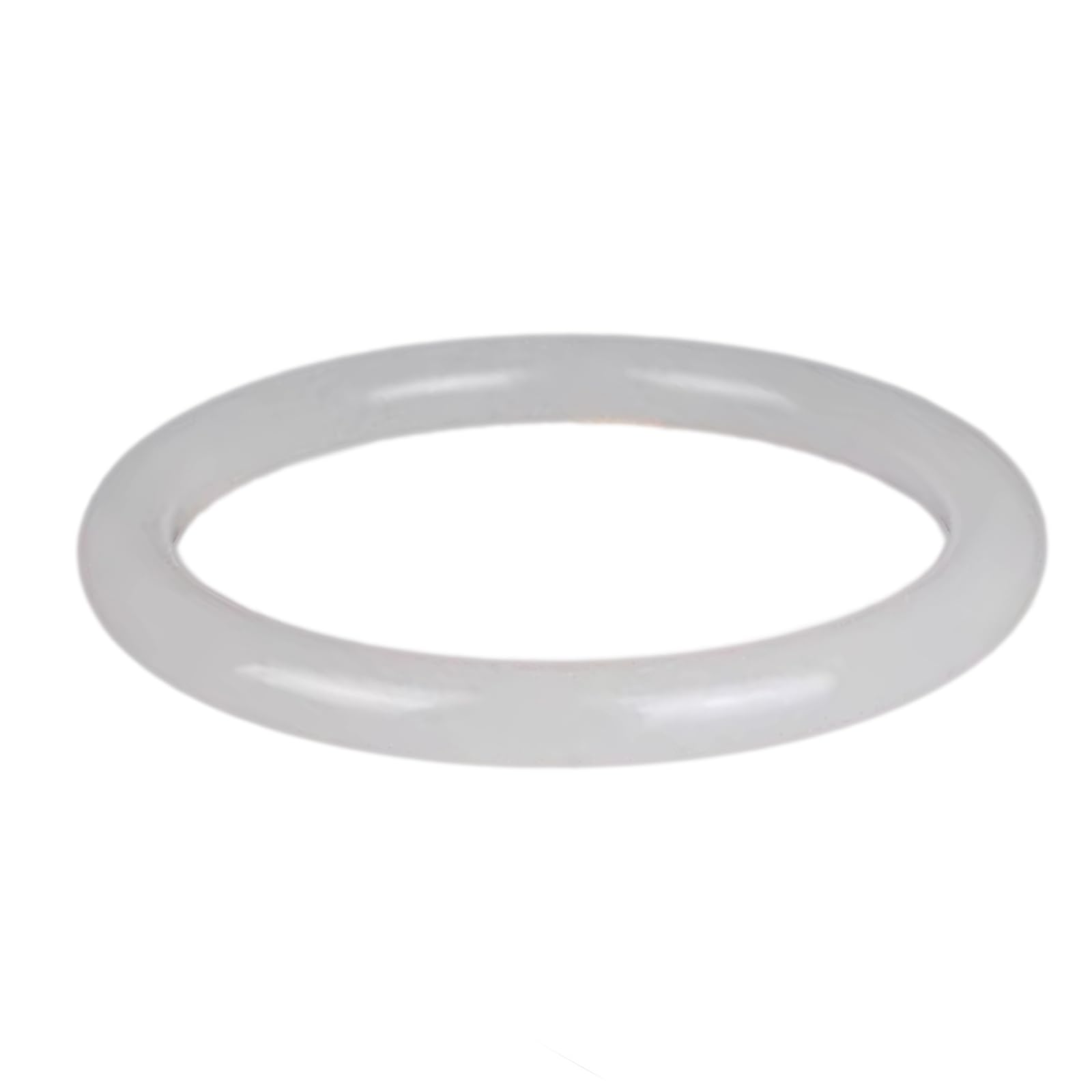 Bracelet jonc rond fin jade blanc femme : bijou porte-bonheur et boîte incluse