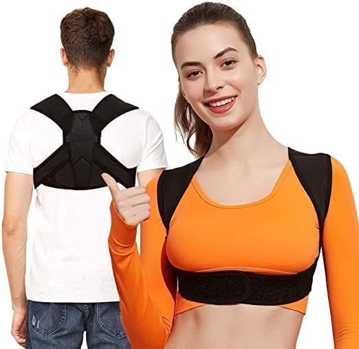 Image of Amazon Brand - Solimo Clavicle Support - Posture Corrector Belt for Men & Women | Back Support Belt | Shoulder Support Belt for Shoulder Fatigue Relief & Upper Back Pain (Universal Size)