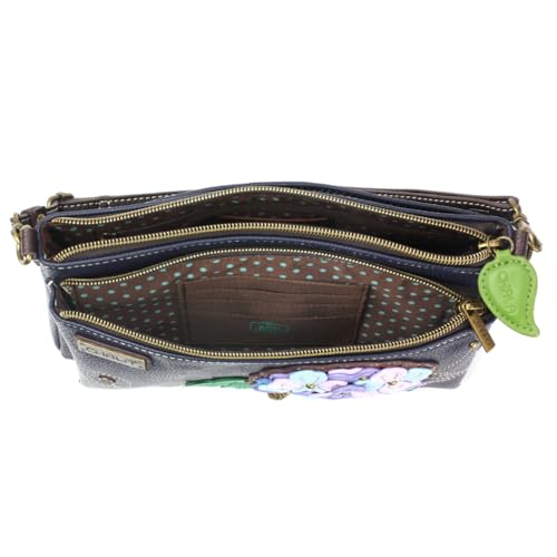 Image of CHALA RFID Protected Vegan Leather Deluxe Crossbody Bag with Adjustable Straps