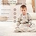 Yoofoss Baby Sleep Sack 0-6 Months 1.0 Tog Long Sleeve Sleep Sack Organic Cotton Wearable Blanket for Newborns 2-Way Zipper Quilted Sleeping Sacks(Small)