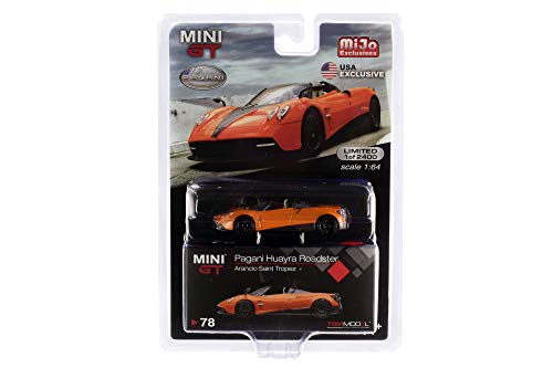 Pagani Huayra Roadster Arancio Saint Tropez/Orange Metallic Limited Edition to 2,400 Pieces 1/64 Diecast Model Car by True Scale Miniatures MGT00078