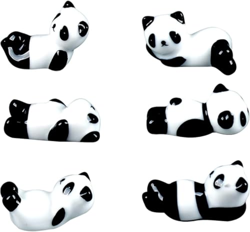 かわいい食器 「 パンダな毎日 」 ぱんだ(6人分セット) 箸置き カトラリー 陶器製 動物 インテリア雑貨 食卓 食事 癒しグッズ