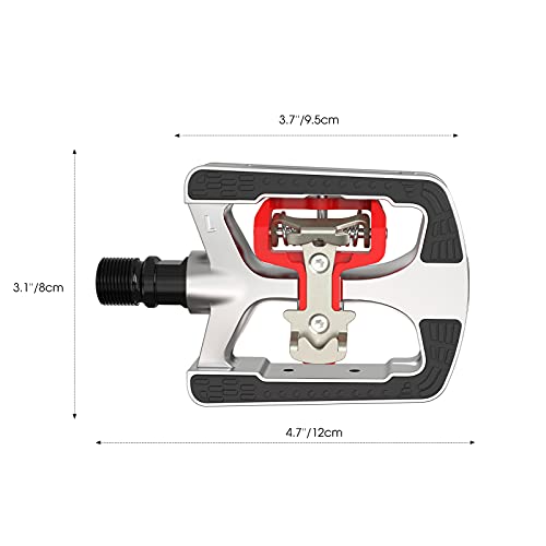 JOROTO Bike Pedals for Shimano SPD Pedals System Clip in with Toe Cages for Spin/ MTB/ Indoor/ Exercise Bike Compatible with Peloton 9/16'' Truly Sealed Bearing Spindle (Cleats Updated)