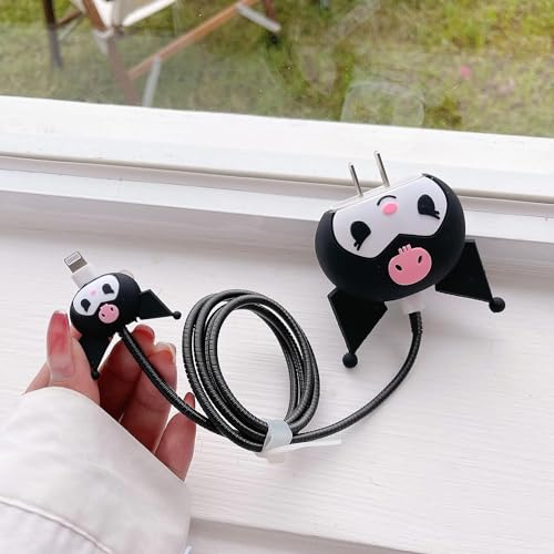 Image of Cartoon 3D Design Protective Case Compatible with Apple 18W - 20W USB-C Power Adapter Charger, Protective Cover for iPhone 18W & 20W Power Adapter Charger with Wire Saver. (Kurami)