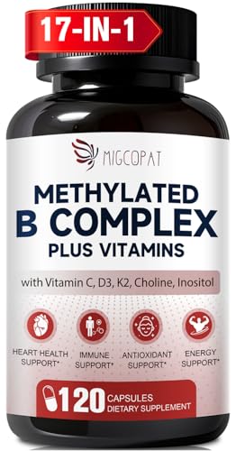 Migcopat 17-in-1 Methylated B Complex, 258,150 mcg Multivitamins, B12 Methylcobalamin,...