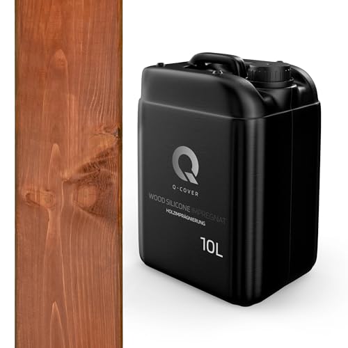 Q-COVER impregnazione del legno mogano 10 L 2 in 1, protezione per il legno, impregnante per il legno, impregnante per il legno, effetto perlato per tutti i tipi di legno