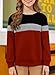 blibean Tween Girls Long Sleeve Sweatshirt Teen Girl Fall Sweaters Shirts Tops Big Kids Tunic Patchwork Tees Clothes Fashion Pullover Blouses Size 8-9 Years Old Red