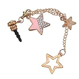 Bouchon anti-poussière créatif : décoration exquise : petit et facile à transporter, motif étoile exquis, tendance et charmant. ne prendra pas beaucoup de place, de sorte que votre téléphone ait une décoration soignée.