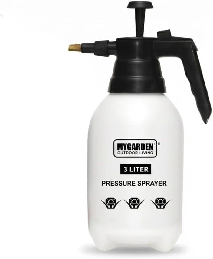 3 Litre Pump Action Pressure Sprayer Handheld Garden Sprayer Pump for Weed Killer, Fertiliser, Water, Pesticides & Herbicides Adjustable Nozzle, Lightweight Outdoor Garden & Cleaning Sprayer