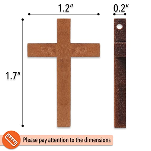 Mr. Pen - 50 Pack Small Wooden Crosses, 1.2 x 1.75 Inches, Ideal for Crafts, Cross Charms