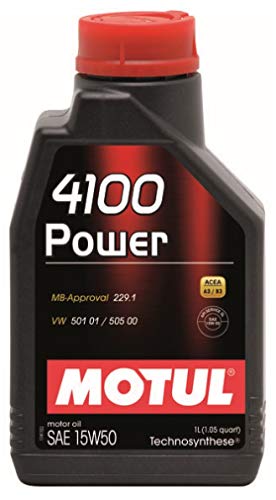 Image of Motul 4100 Power 15W50 A3/B4 High Performance Semi Synthetic Engine Oil 229.1, 1 Litre