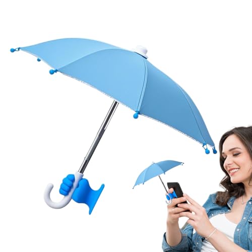 Phone Sun Shade, Phone Umbrella with Fist Suction Cups, Portable UV Protection Cell Phone Umbrella Sun Shade Accessories for Car and Motorcycle