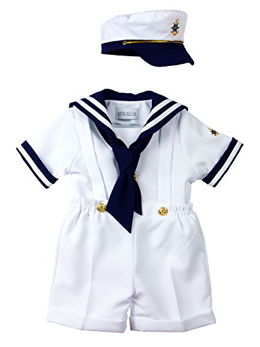 Spring Notion Baby Toddler Boys Nautical Sailor Short Suit Set with Hat product thumbnail 13