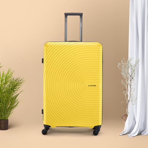 Image of Stony Brook by Nasher Miles Crescent Hard-Sided Polypropylene Check-in Luggage Yellow 28 inch |75cm Trolley Bag