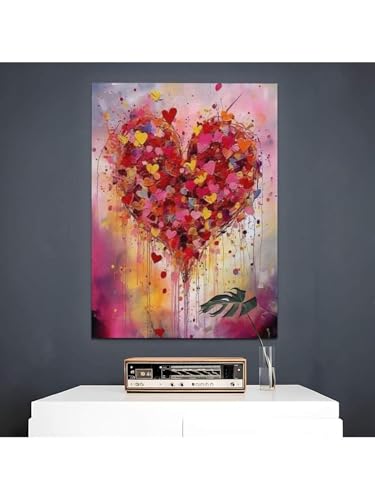 Affiche sur toile amour grand format 80x120 cm cadre chambre