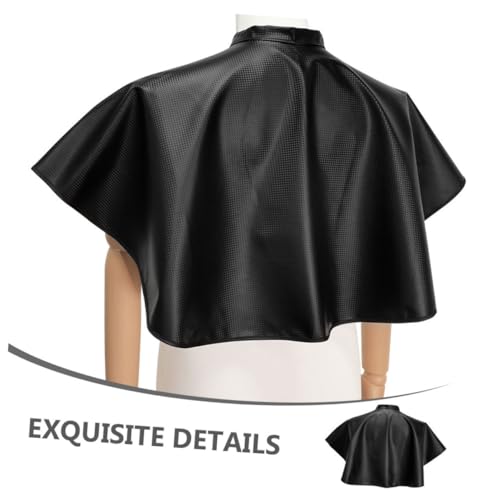 Capa para teñir cabello 2 piezas negra impermeable para salón, delantal para tintura profesional y tratamiento de permanente para adultos miniatura 3