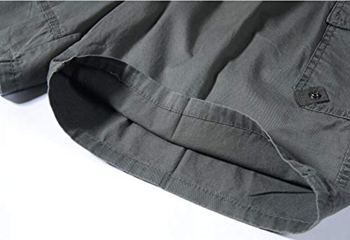 Xinnande Men'S Summer Lightweight Cargo Short Full Elastic Waist Twill Drawstring Relaxed Fit Khaki 44 thumb #6