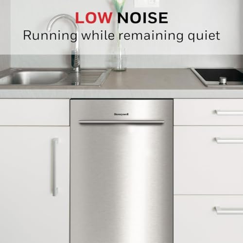 Image of Honeywell 18-Inch Dishwasher with 8 Place Settings, 6 Washing Programs, Stainless Steel Tub, UL & Energy Star Certified, Stainless Finish