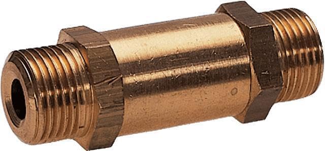 Válvula antirretorno RVM-G3/4A-G3/4A-MS-FKM en forma de paso de latón con rosca exterior G