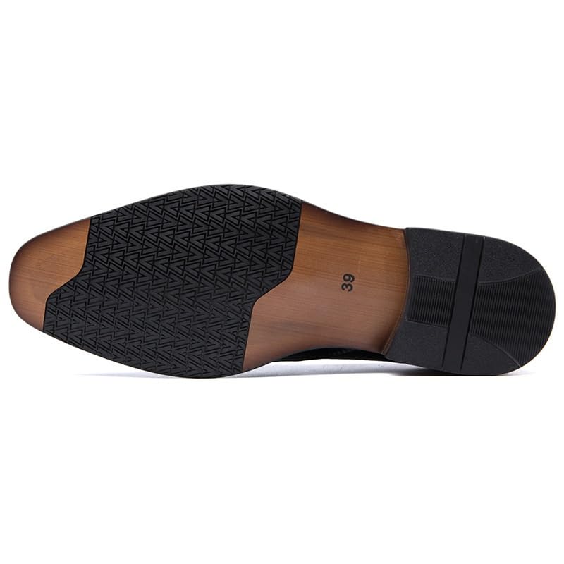 Men's Slip on Leather Dress Shoes Formal Business Casual Comfortable Walking Oxford Shoes All-Day Comfort Non-Slip Soft Sole Derby Shoes3