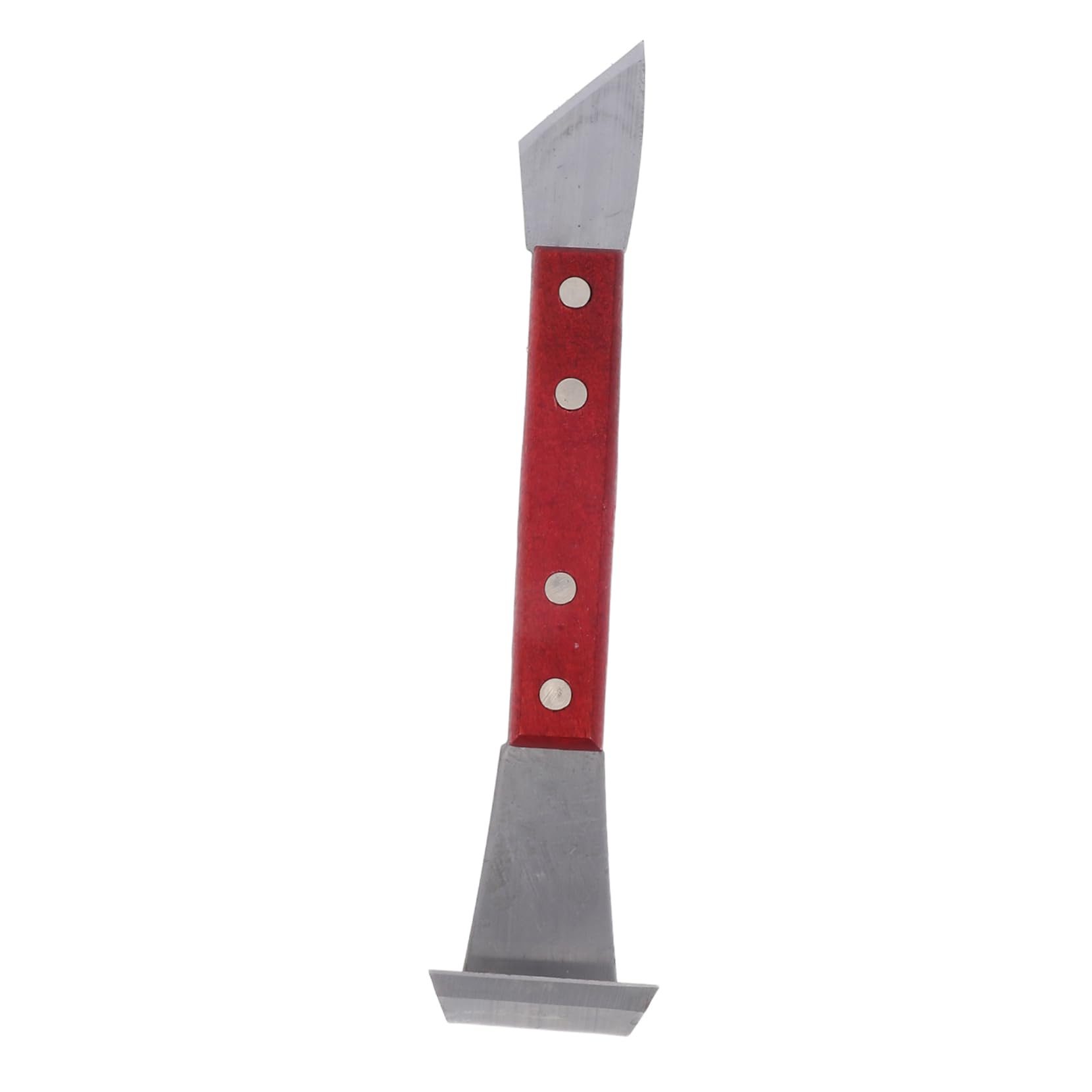 HEMOTON Outil D'enlèvement D'écorce pour Arbres Fruitiers Lame en Acier et Manche en Bois, Design Double Tête, pour Grattage et Désherbage Espaces Verts et Jardins Couleur Aléatoire