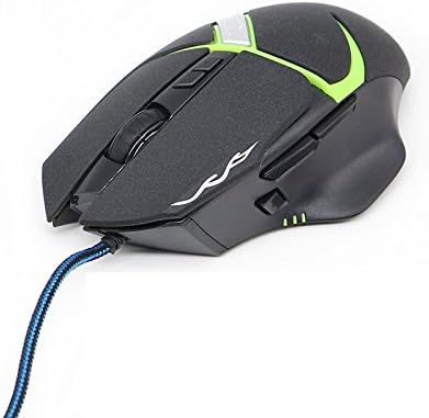 Amazon Com Wired Mouse Computer Gaming Mice 2400dpi Optical Mouse With Led Flashing Light Black Computers Accessories