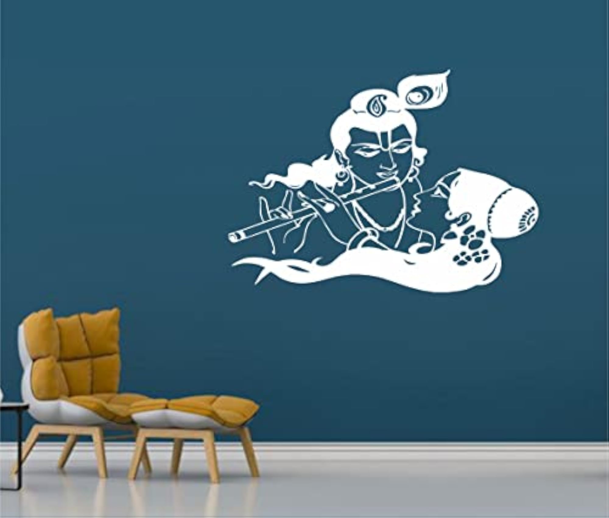Krishna Playing Flute Wall Sticker