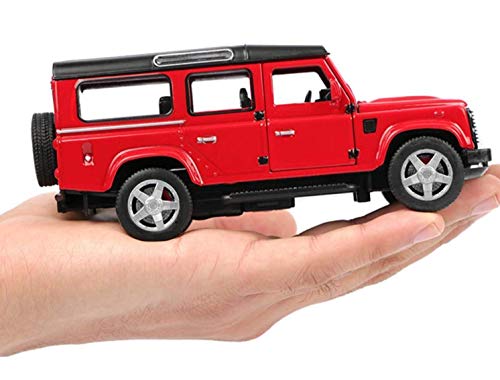 Image of 1:32 Scale Land Rover Defender Toy Car | Metal Pullback Diecast Car for Kids with Openable Doors, Sound, Light Effects Toy for Car Enthusiasts (Color As Per Available), Black