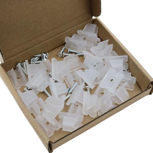 Image of LED Strip Mounting Clips Neon Rope Light Clips LED Rope Light Holder Clips with Screws for 5mm to 6mm Silicone LED Strip (30PCS)