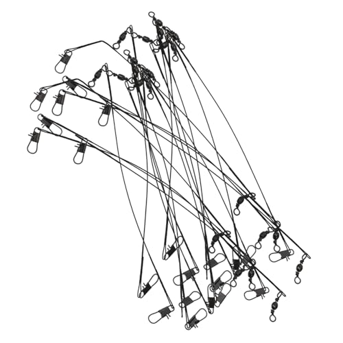 Milisten 50pcs Fishing Leaders con Acero Resistente para Pesca