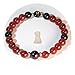 January Birthstone Bracelet for Women Men Garnet Red Carnelian Black Onyx Beaded Bracelet Handmade Natural Crystal Stone Stretch Jewelry - BANANE LAB - Artisan Collection