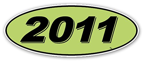 Stickers de fenêtre ovale AN numéros de modèle 2011 autocollant lot de 12 vert