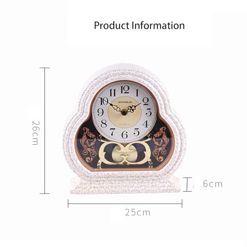Mantel Clock Decorative Chime,Battery Operated - Silent Mantle Clock for Living Room Decor Above Fireplace Mantel, Office,Table
