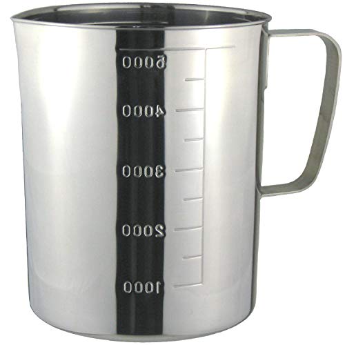 Nagao Tsubamesanjo 805000 Measuring Cup, 16.9 fl oz (5,000 ml), 18-8 Stainless Steel, Made in Japan